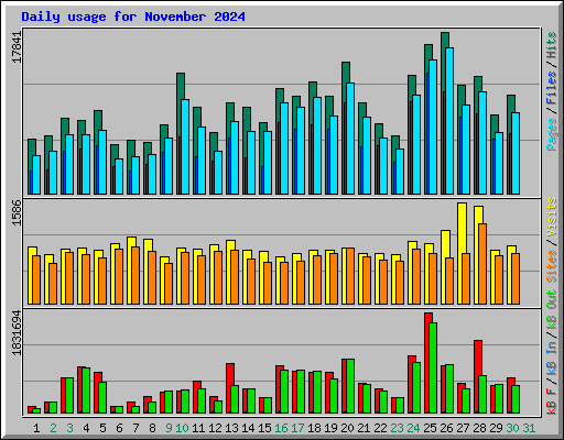 Daily usage for November 2024