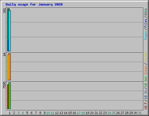 Daily usage for January 2026