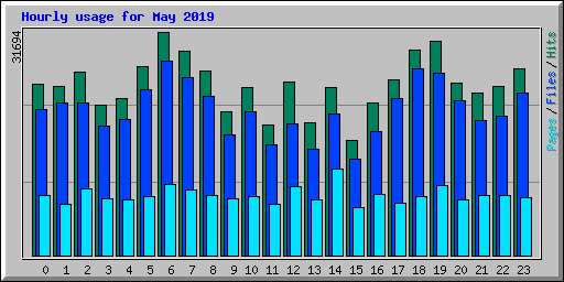 Hourly usage for May 2019