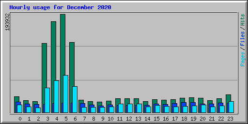 Hourly usage for December 2020