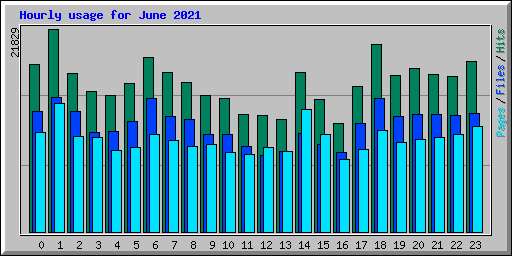 Hourly usage for June 2021