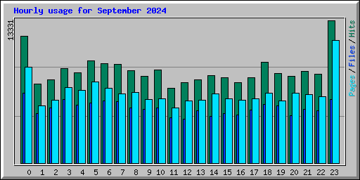 Hourly usage for September 2024
