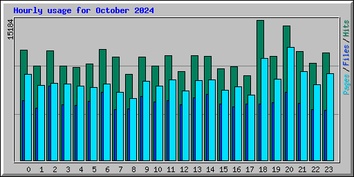 Hourly usage for October 2024
