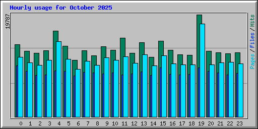 Hourly usage for October 2025